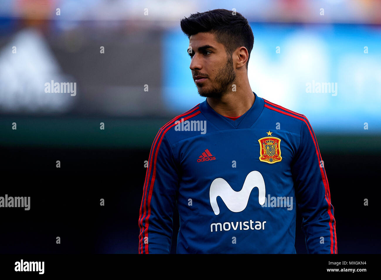 Marcos Asensio (Real Madrid) during a International friendly match between Spain against Switzerland in La Ceramica Stadium, Villarreal, Spain, on 03 June of 2018. Stock Photo