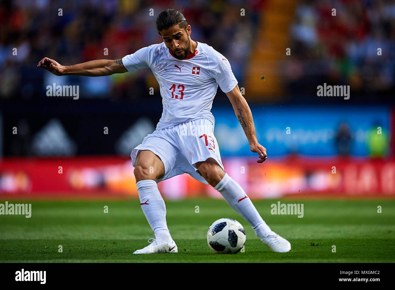 Ricardo Rodriguez (AC Milan) during a International friendly match between Spain against Switzerland in La Ceramica Stadium, Villarreal, Spain, on 03 June of 2018. Stock Photo