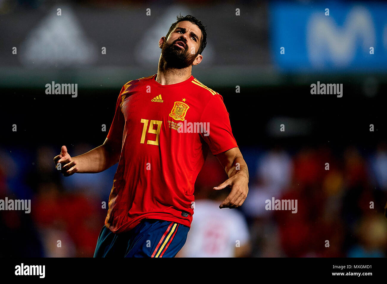 Diego Costa (Atletico Madrid) during a International friendly match between Spain against Switzerland in La Ceramica Stadium, Villarreal, Spain, on 03 June of 2018. Stock Photo
