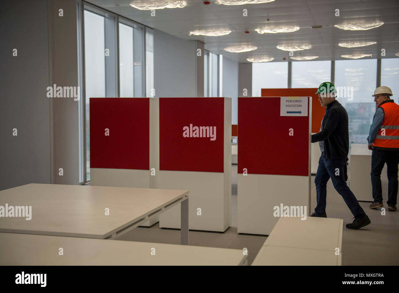 June 4, 2018 - Turin, Italy-June 4, 2018: Regione Skyscraper press visit to the construction site Credit: Stefano Guidi/ZUMA Wire/Alamy Live News Stock Photo
