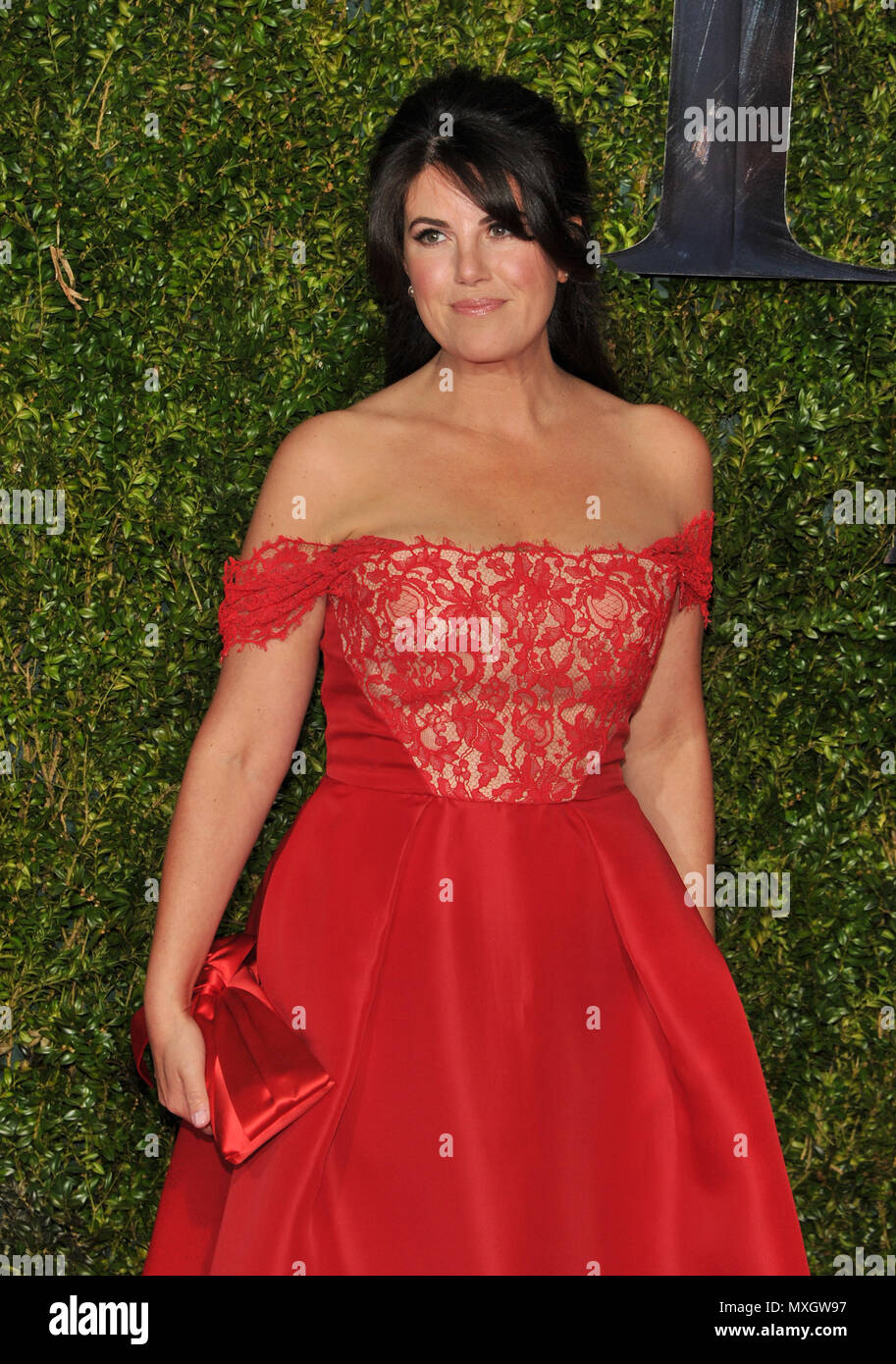 monica lewinsky inaugural ball red dress MONICA LEWINSKY at the 2015 Tony Awards Photo By John Barrett/PHOTOlink  Stock Photo