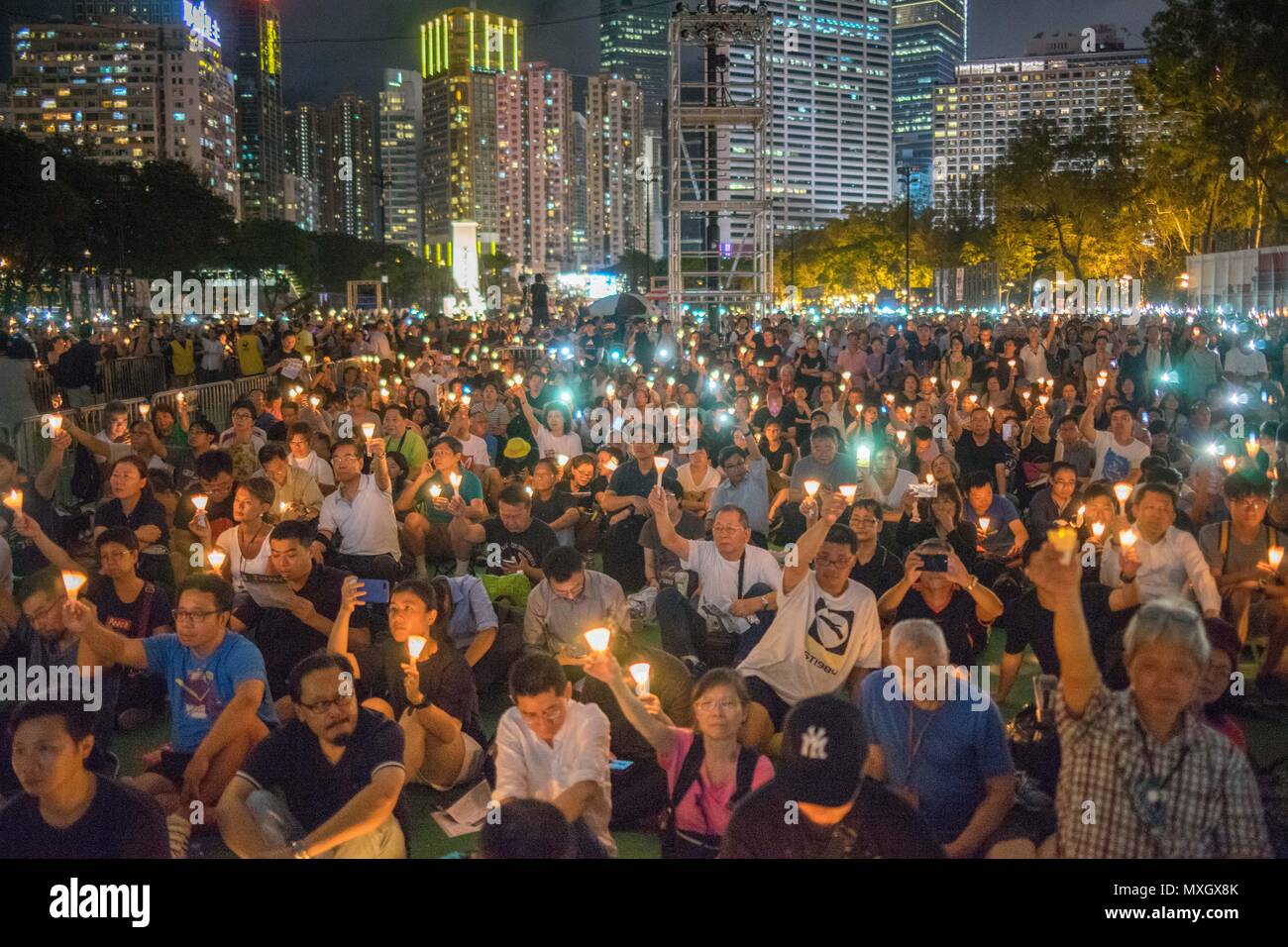 Rally people holding candles hi-res stock photography and images - Alamy
