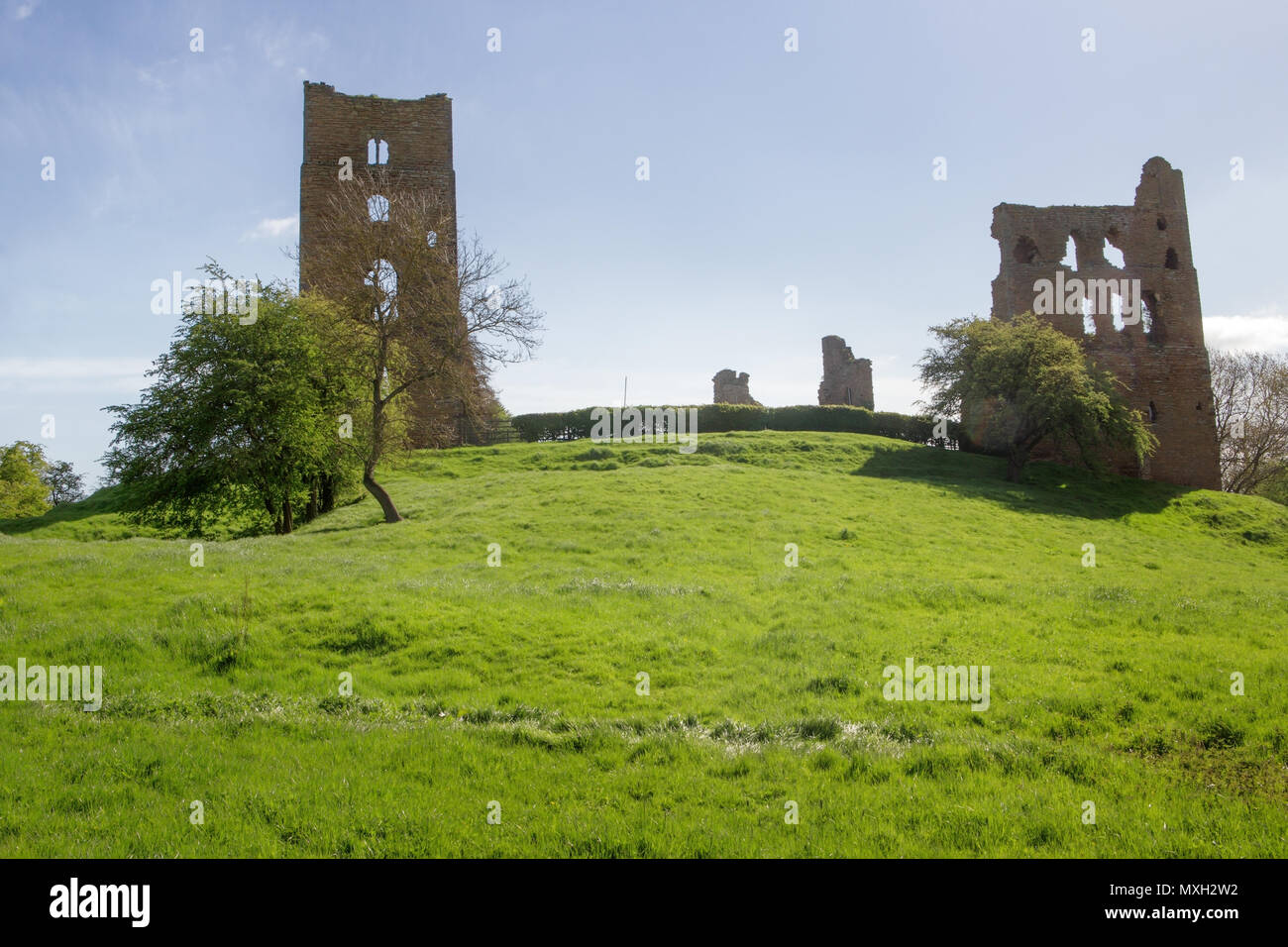 Landscape shot Sheriff Hutton Castle, in the village of Sheriff Hutton