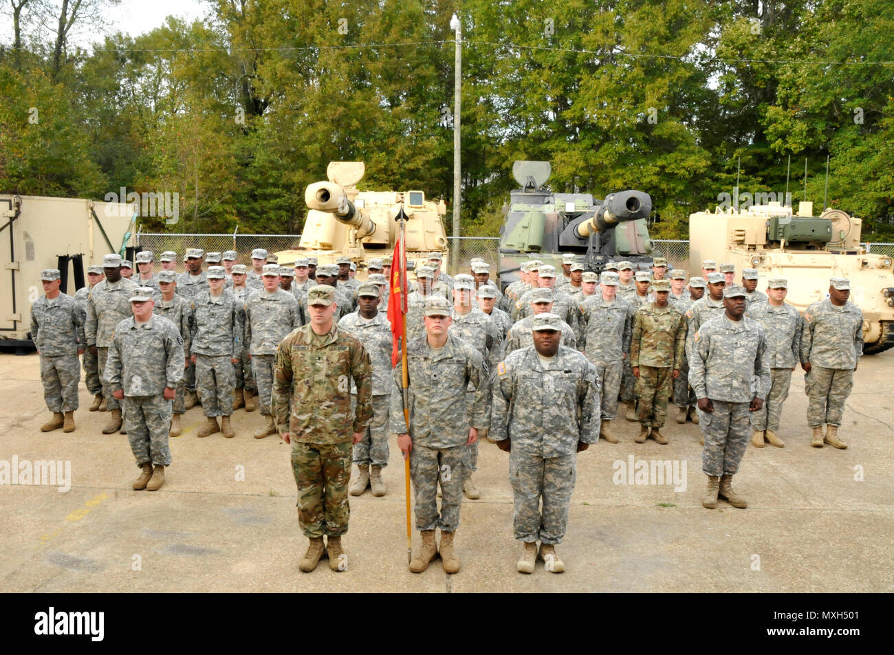 Soldiers with Battery A, 2d Battalion, 114th Field Artillery