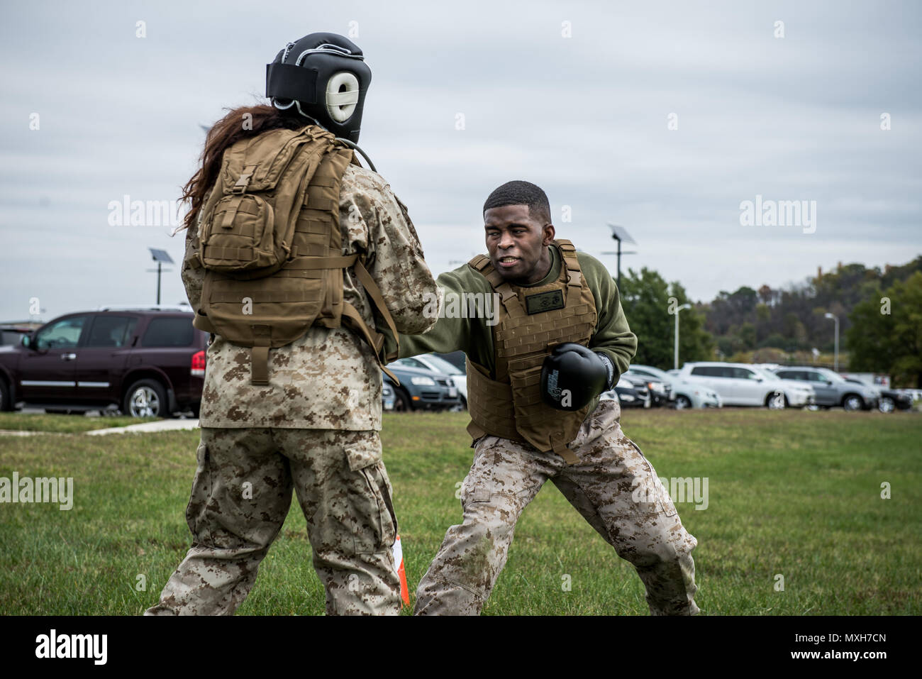 Marines conduct a training session for the Marine Corps Martial Arts ...