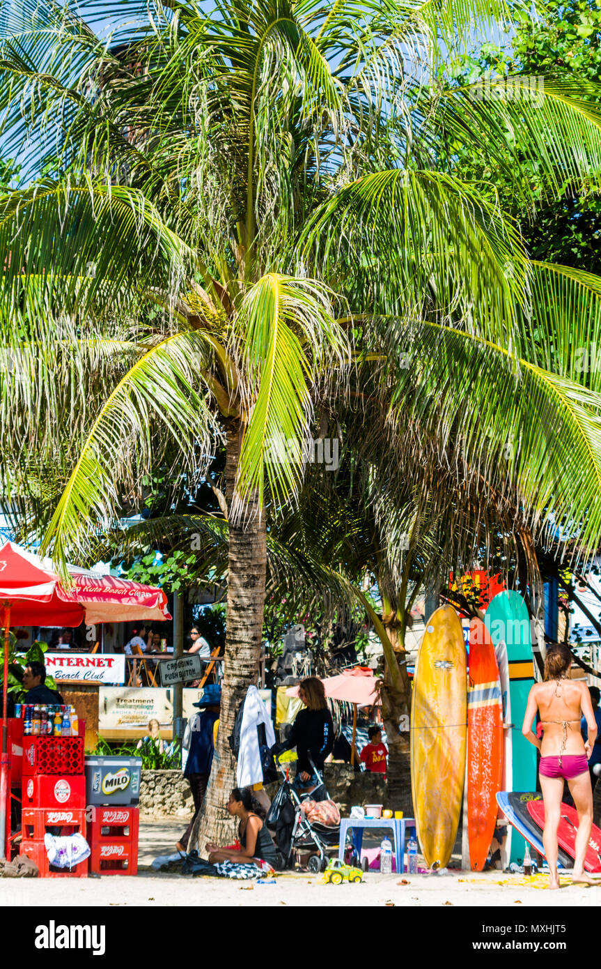 where to find fresh coconut water Pantai Kuta