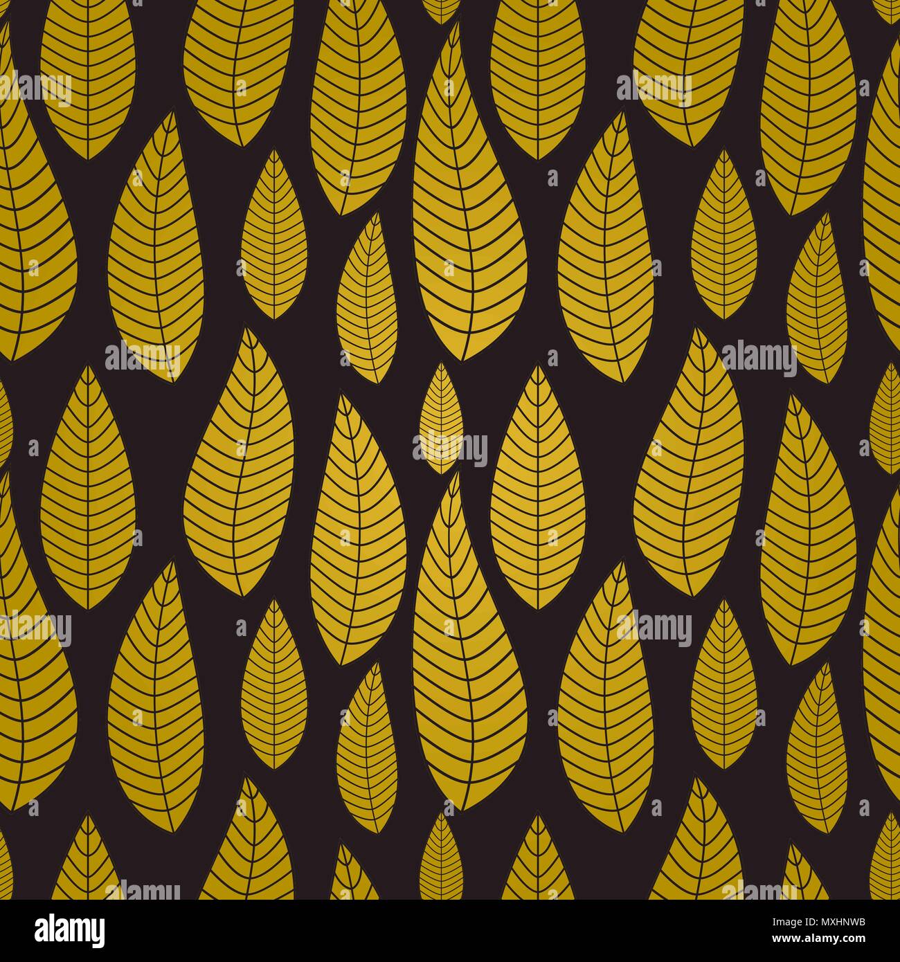 Abstract Natural Seamless Background with Leaves. Vector Illustration ...