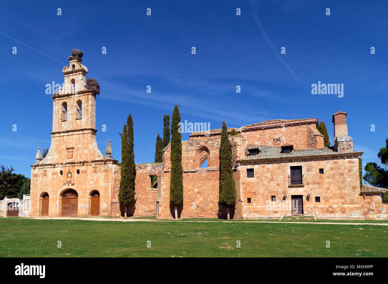 Antiguo convento de San Francisco en Ayllón. Conjunto histórico artístico. Segovia. Castilla León. España Stock Photo
