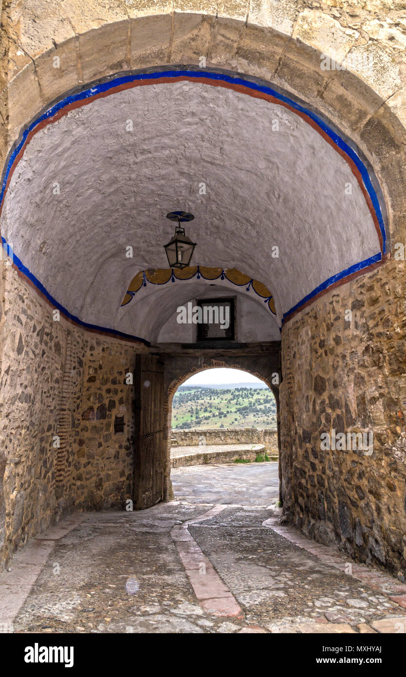 Puerta de entrada y salida de Pedraza. Conjunto histórico. Segovia. Castilla León. España Stock Photo
