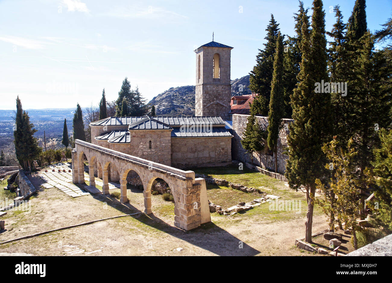 Convento de San Antonio en La Cabrera. Sierra de Madrid. España Stock Photo