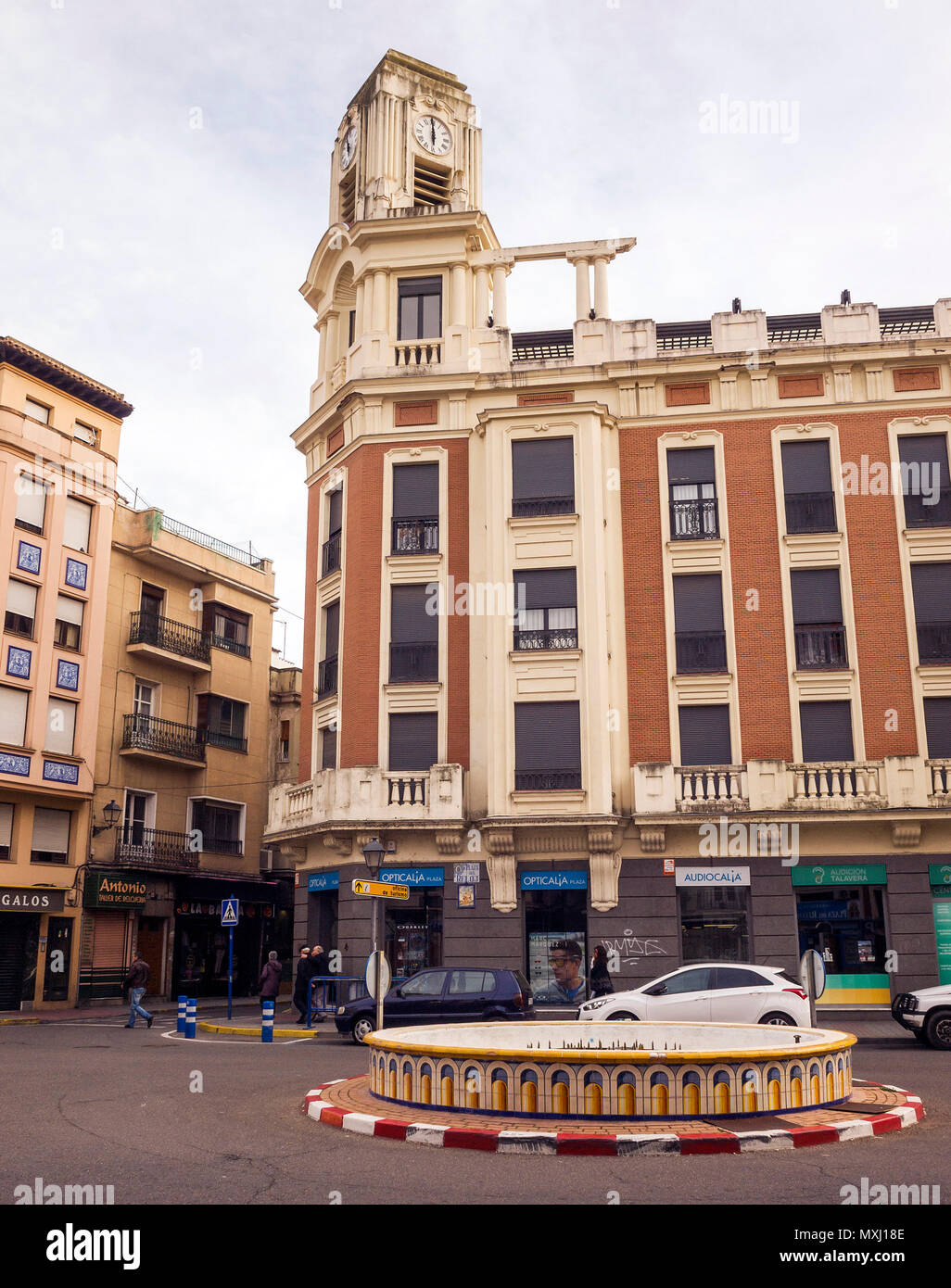 Plaza del reloj. Talavera de la Reina. Conjunto histórico artístico. Provincia de Toledo. España. Stock Photo