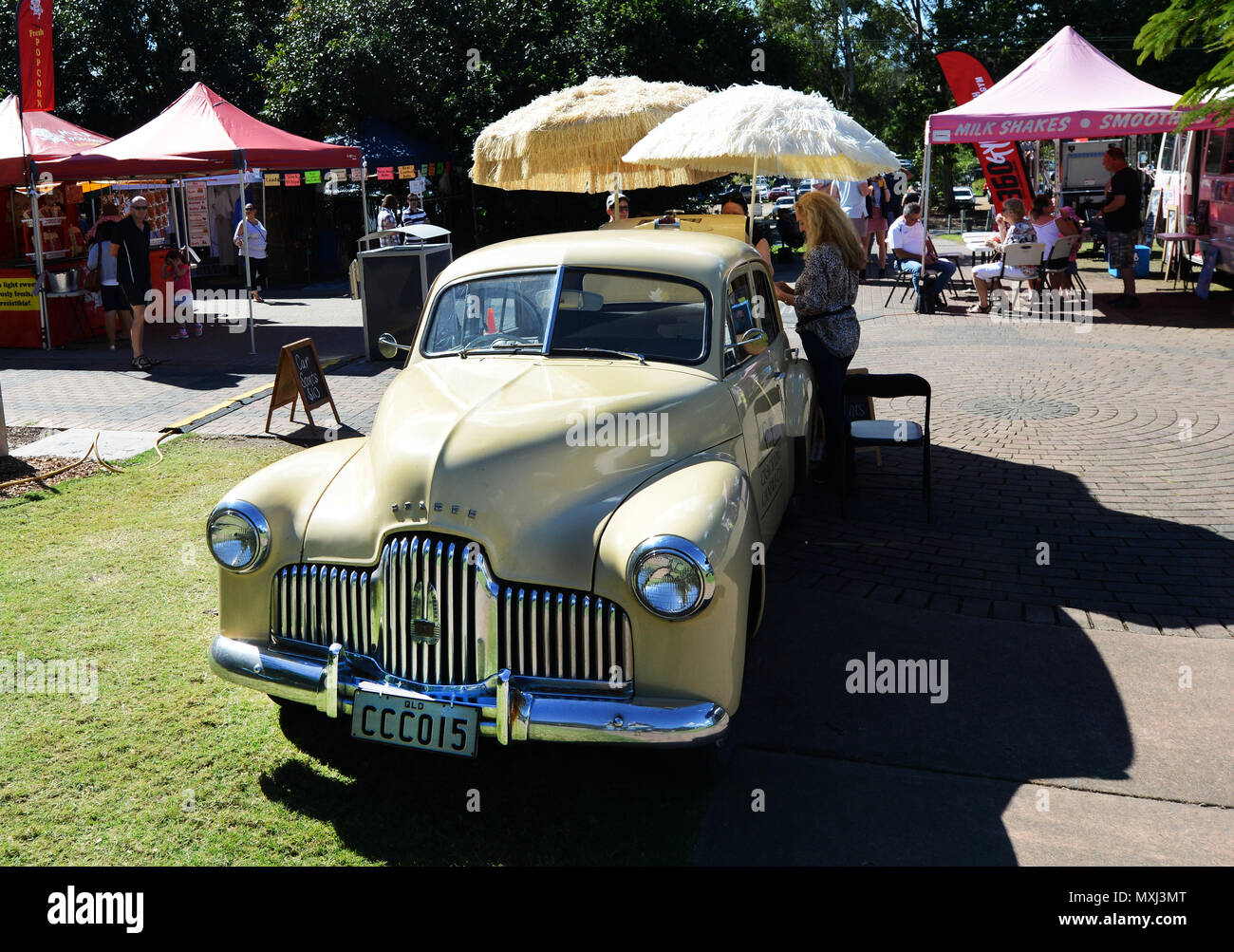 A old Holden car in Eumundi, Queensland, Australia. Stock Photo