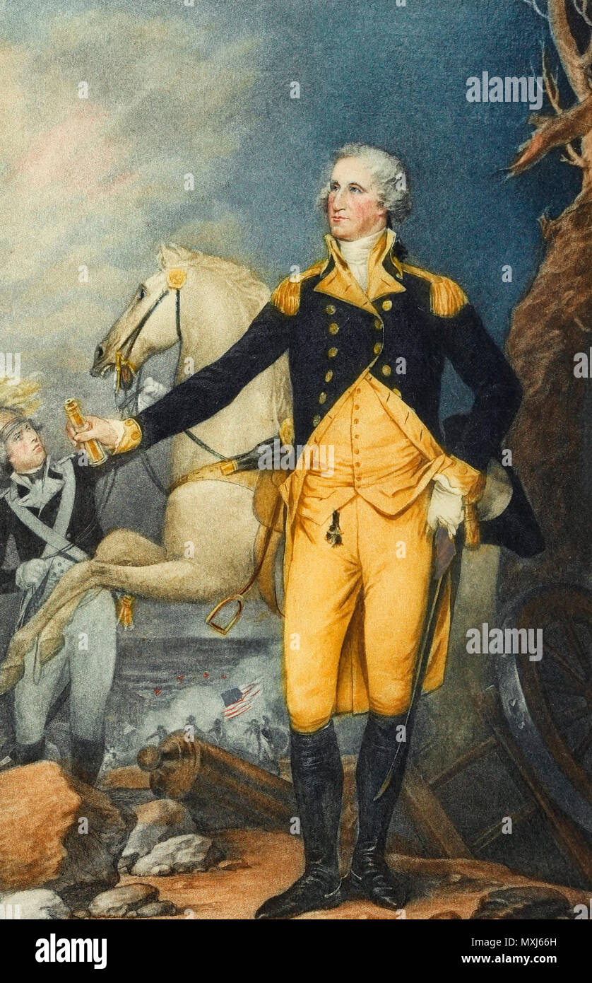 General George Washington during the Revolutionary War Stock Photo