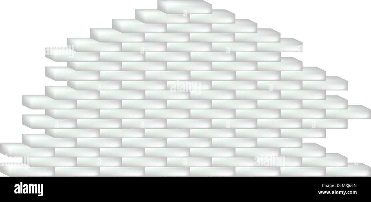 Brick wall in white design on white background Stock Vector Image & Art ...