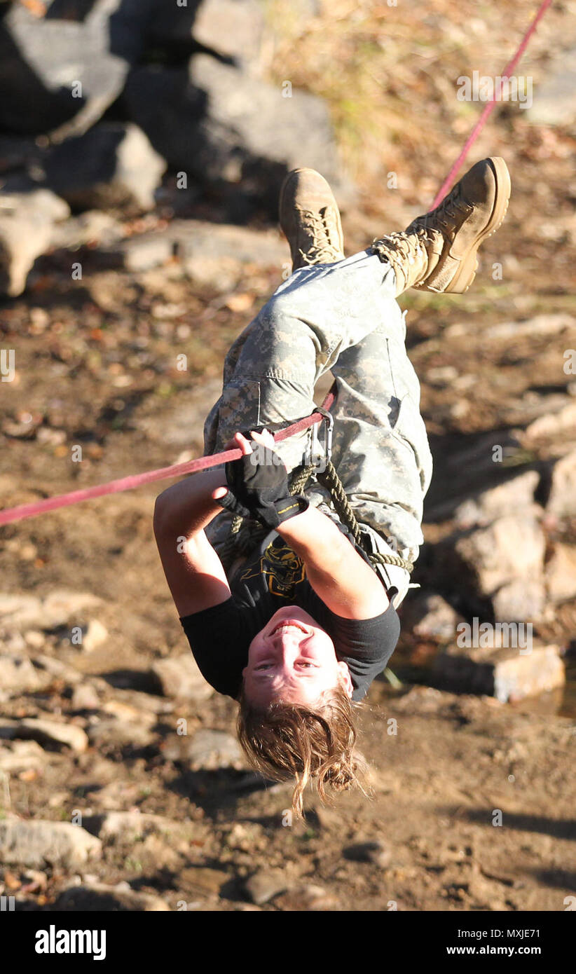 Jrtoc Rope Color A JROTC cadet from Tennessee navigates a rope bridge during the Army ...
