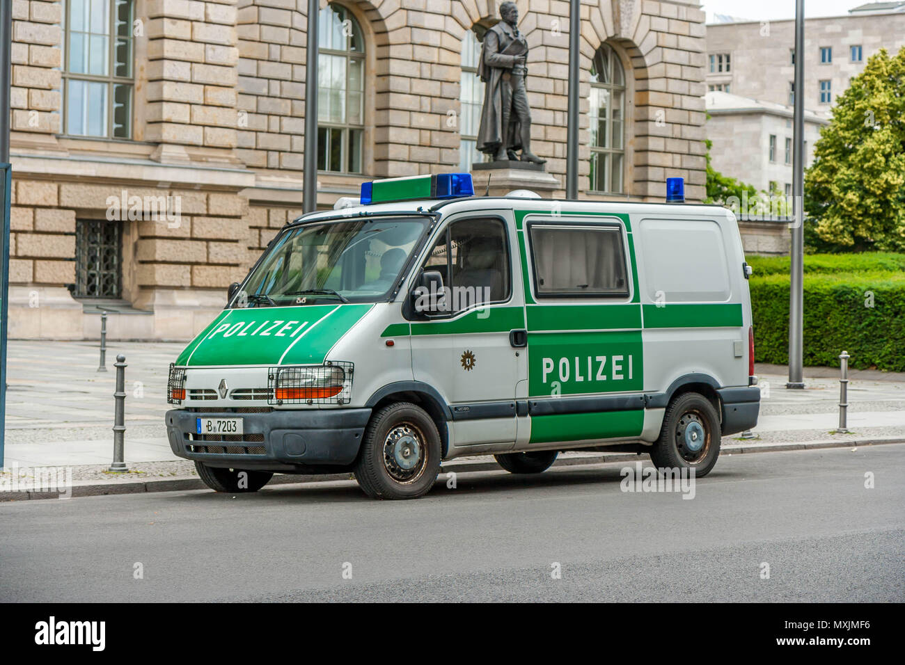 Berlin Police Car Stock Photo