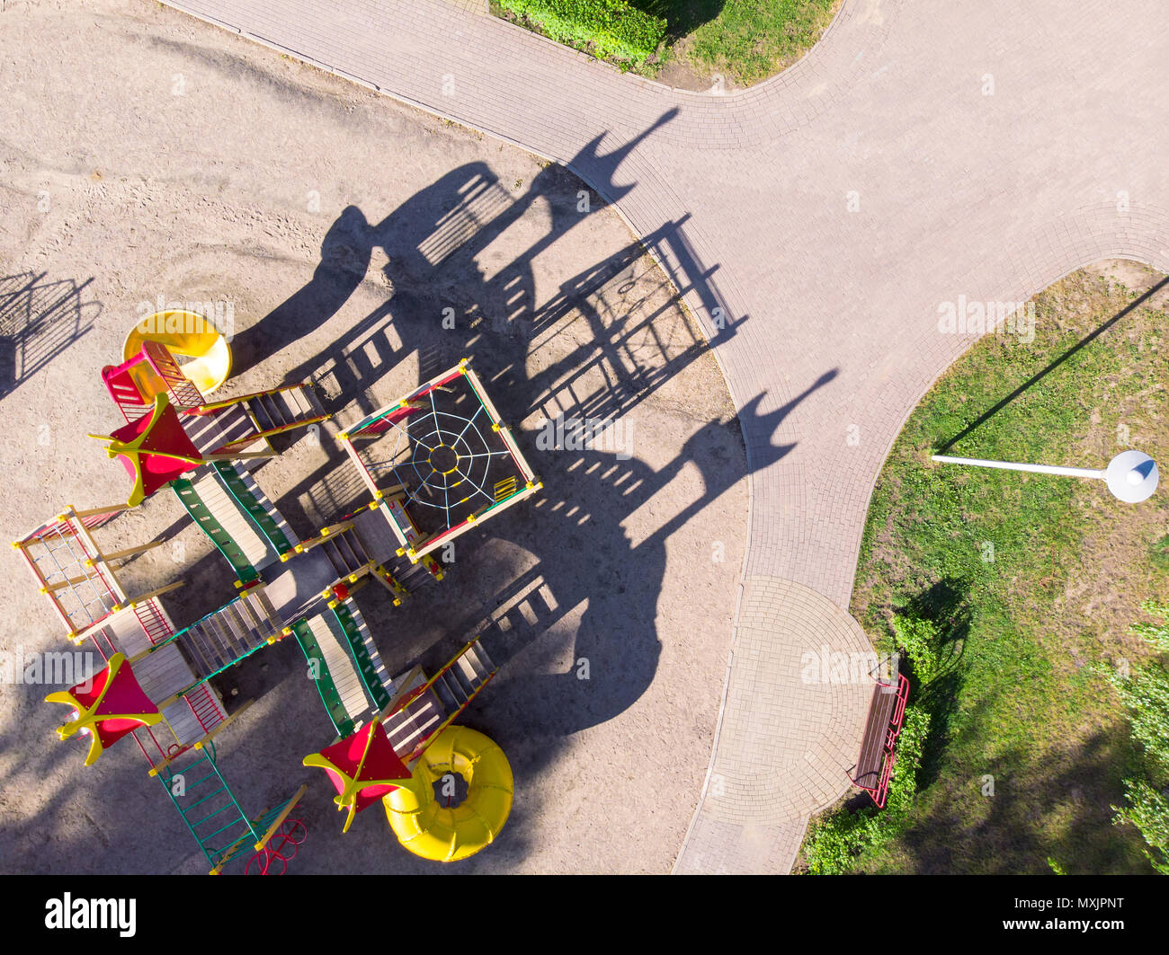 Aerial View Park Playground Equipment Hi Res Stock Photography And