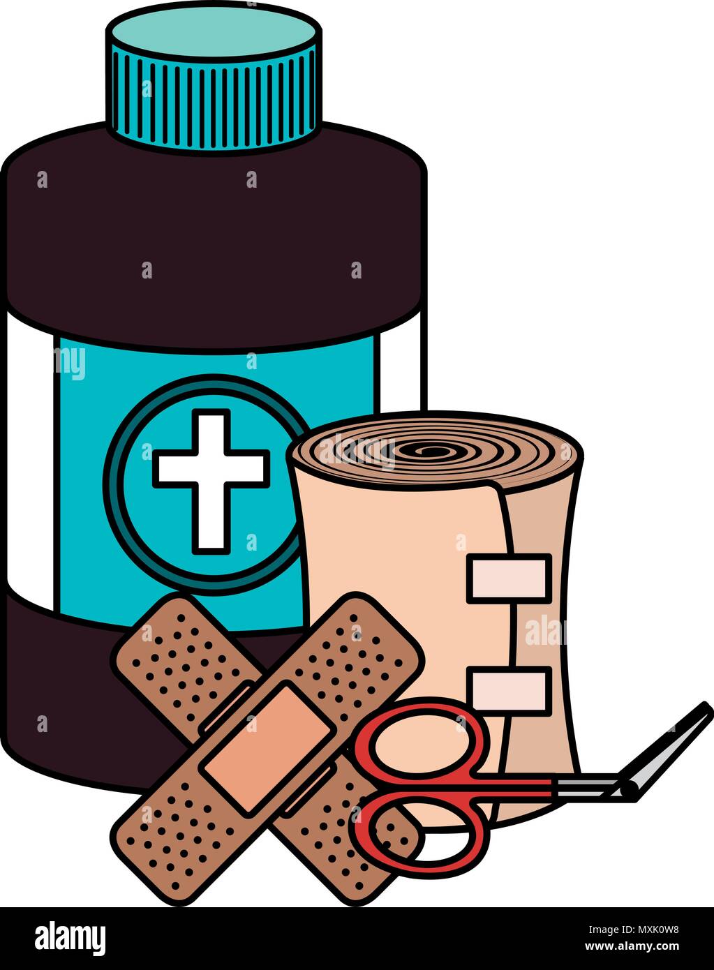 medical emergency kit items vector illustration design Stock Vector Image &  Art - Alamy