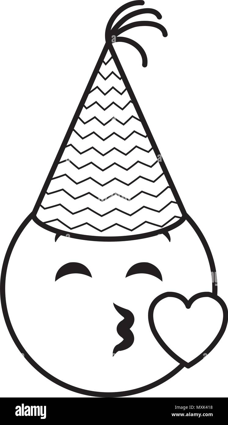 emoji face with party hat Stock Vector Image & Art Alamy