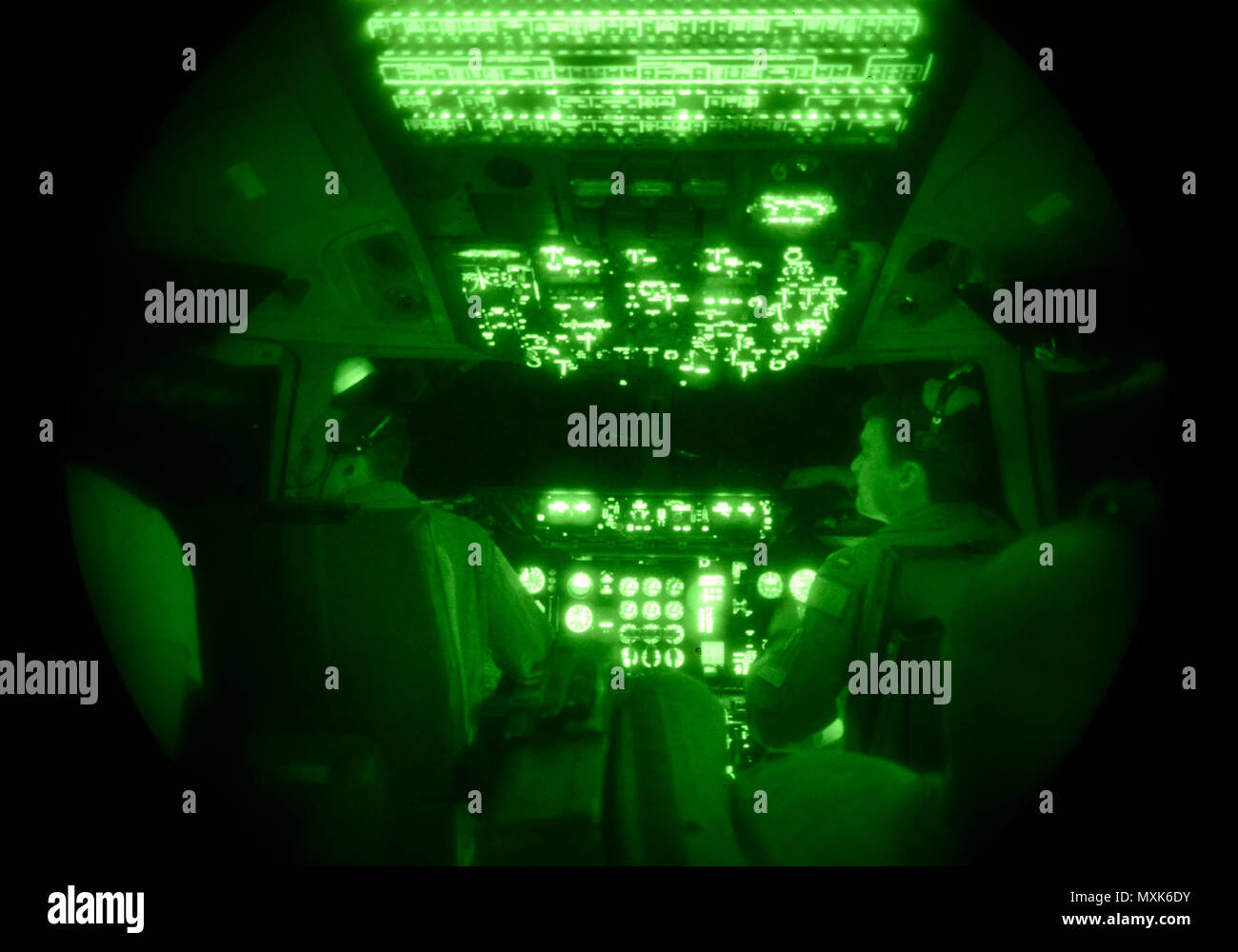 Pilots from the 70th and 6th Air Refueling Squadrons conduct an aerial ...