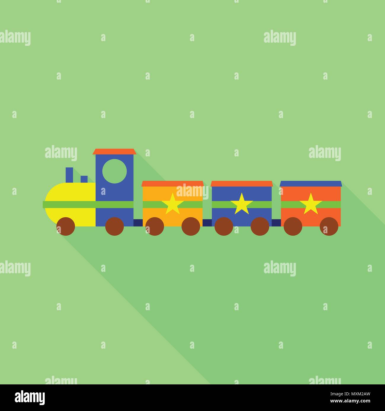 Stars toy train icon, flat style Stock Vector Image & Art - Alamy