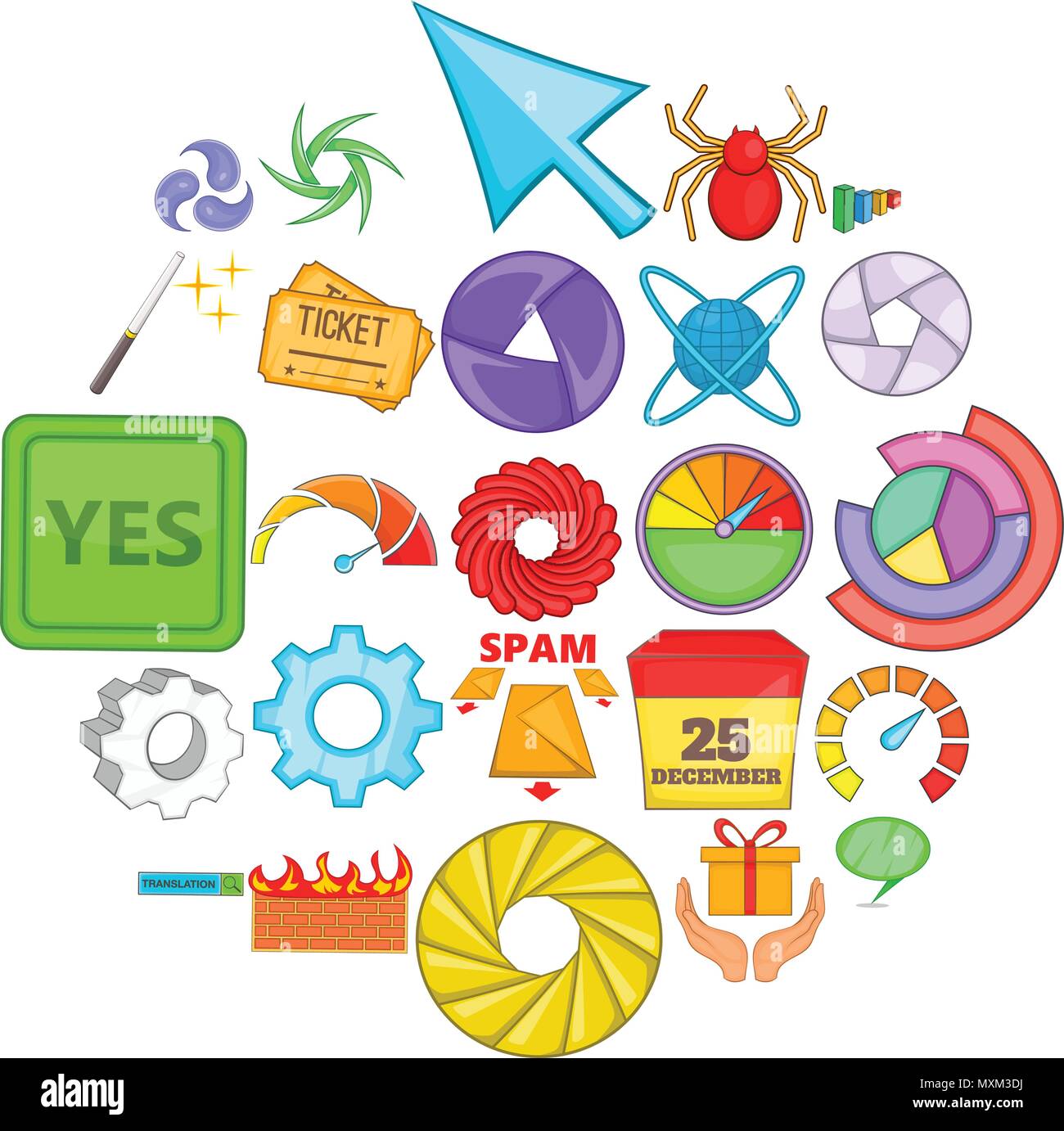Web button icons set, cartoon style Stock Vector Image & Art - Alamy