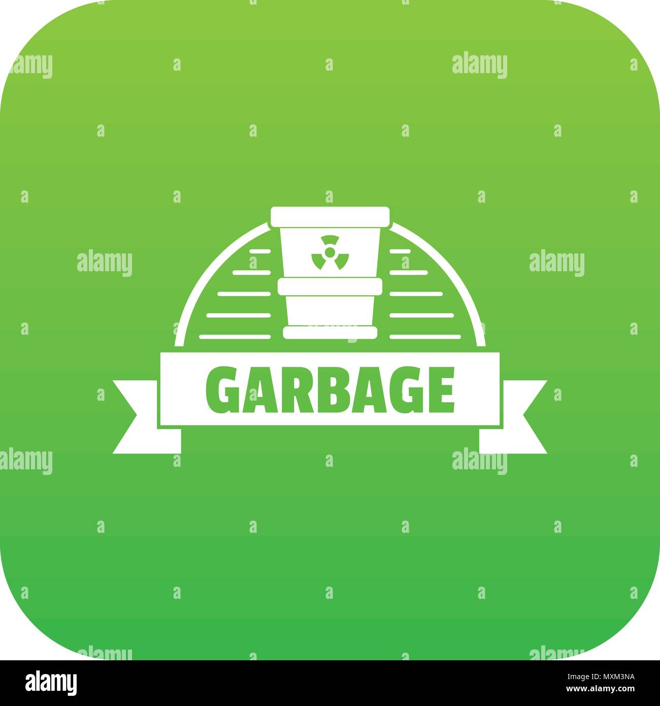 Garbage icon green vector Stock Vector Image & Art - Alamy