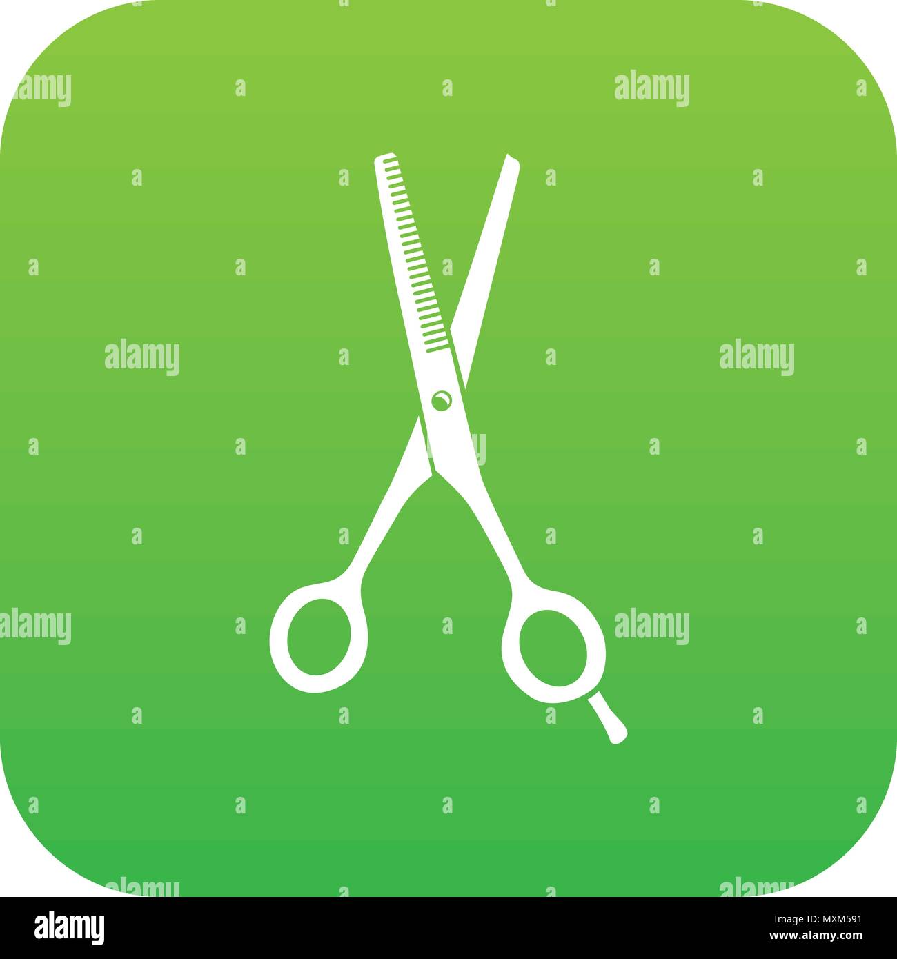 Scissors icon green vector Stock Vector Image & Art - Alamy