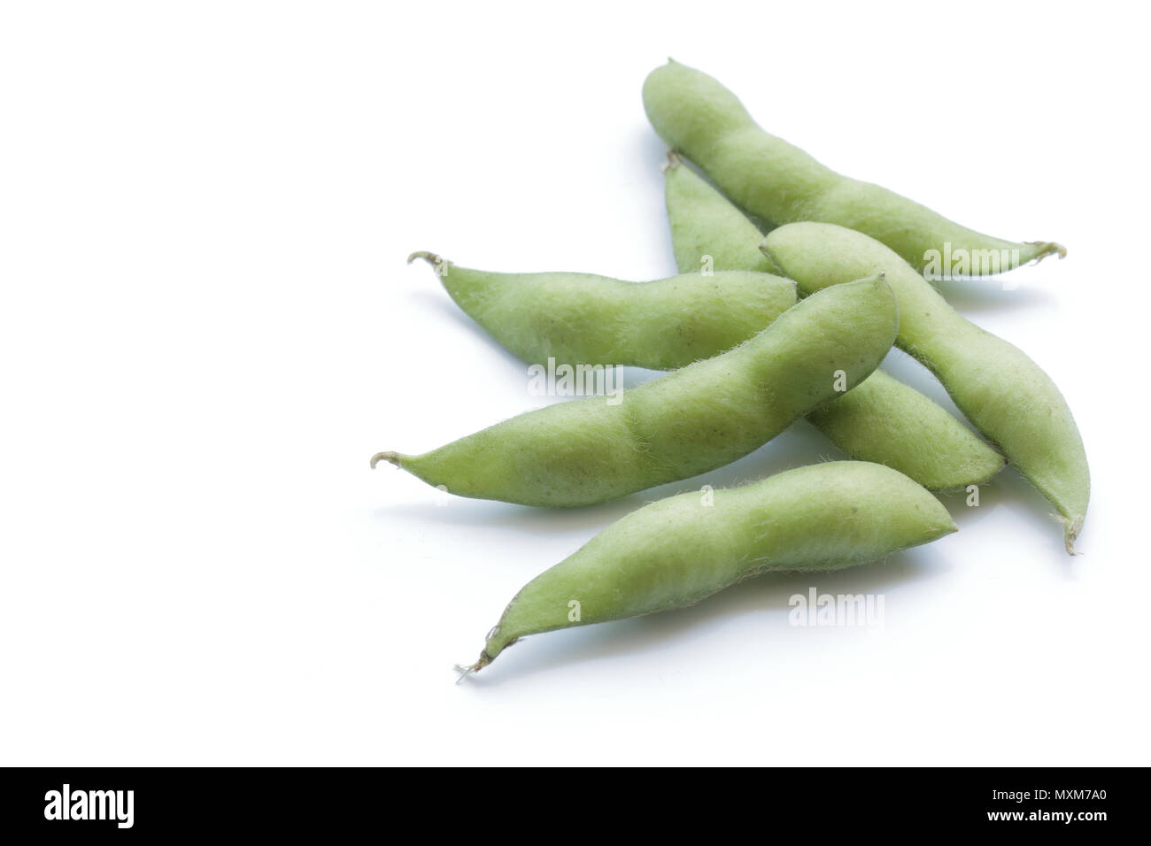 Japanese green soybean isolated on white background Stock Photo Alamy