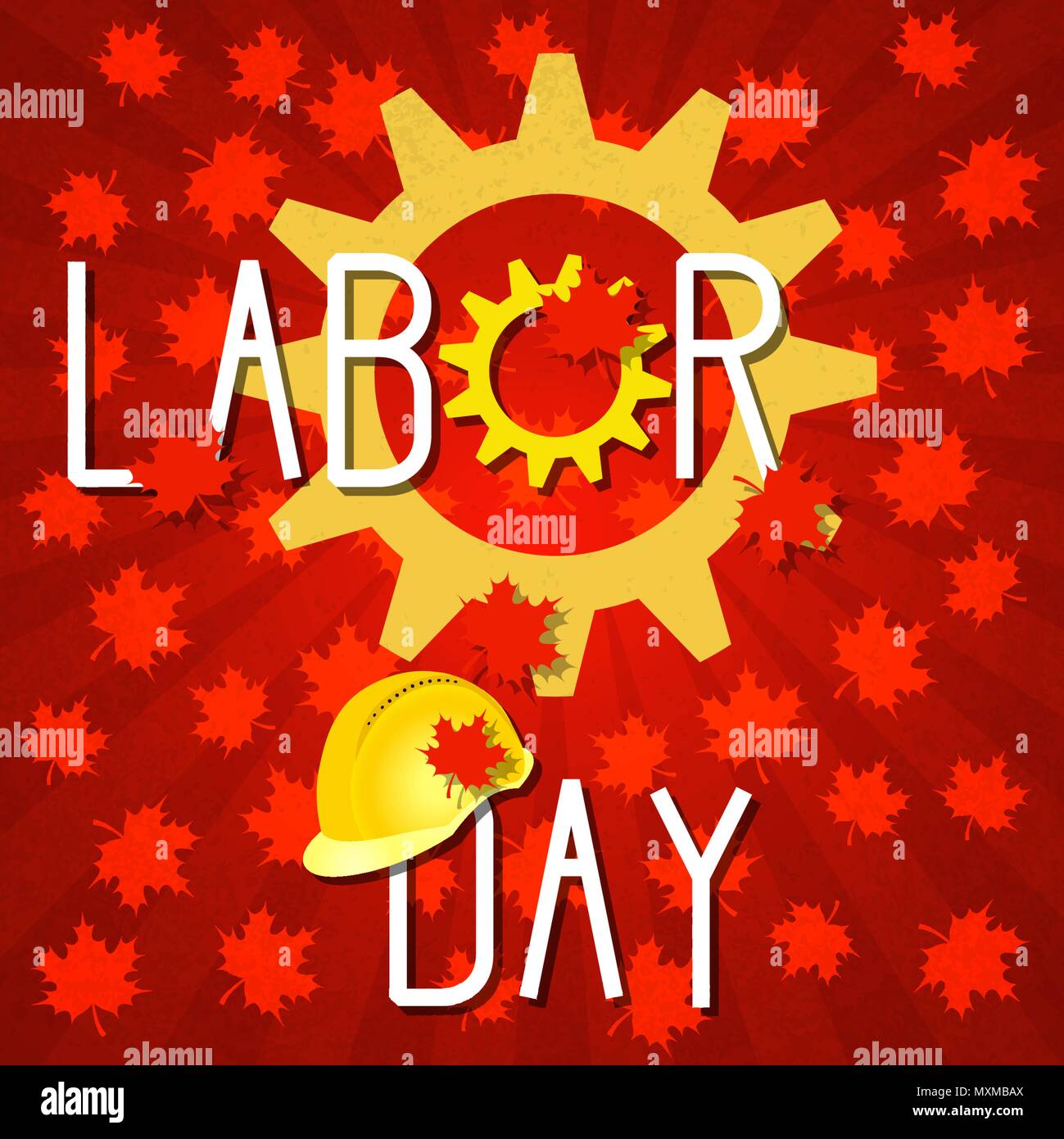 Labor Day in Canada. Concept of a national holiday. 3 September. Gears