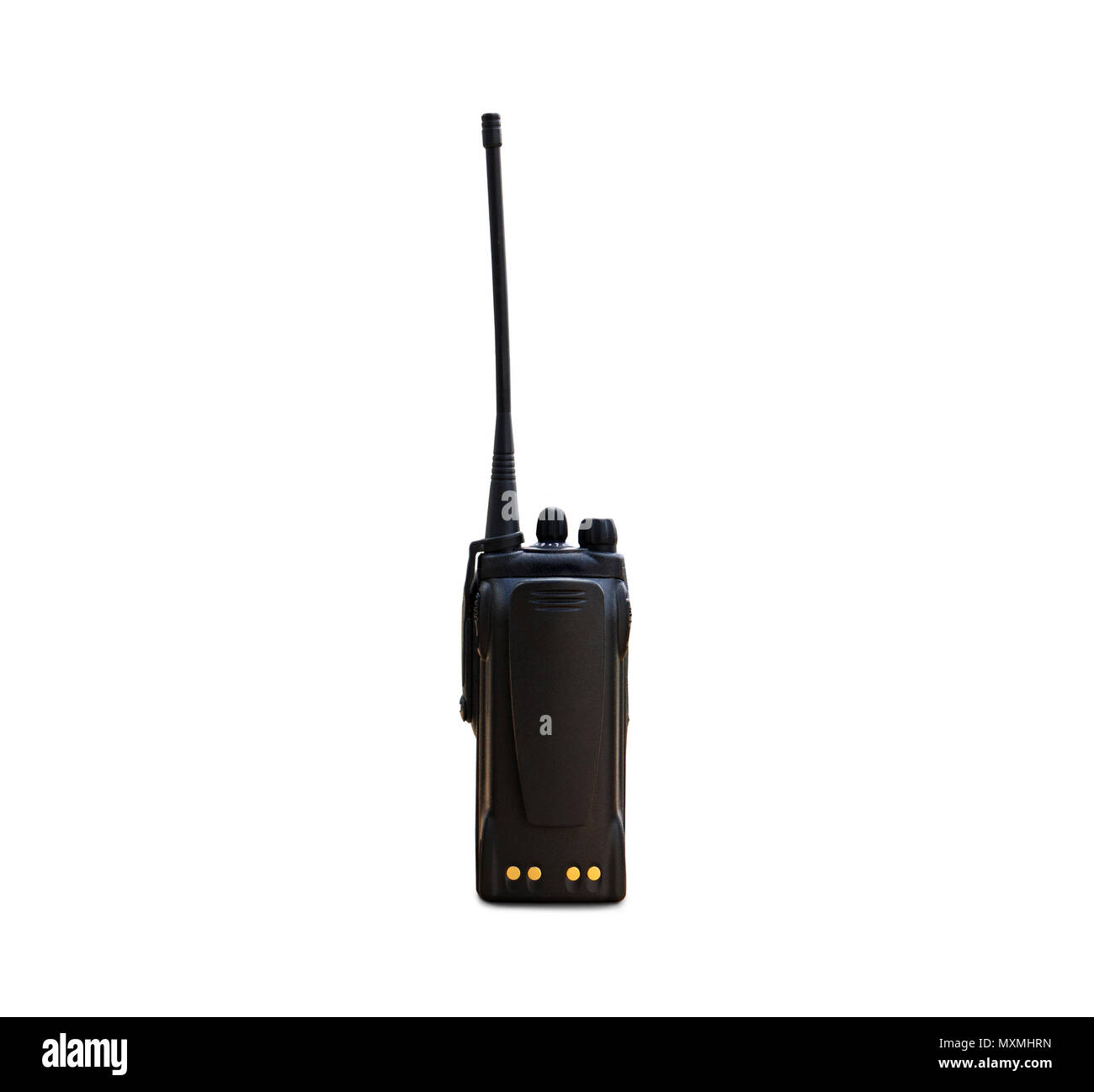 portable radios Walkietalkie isolated on white transmitter, portable