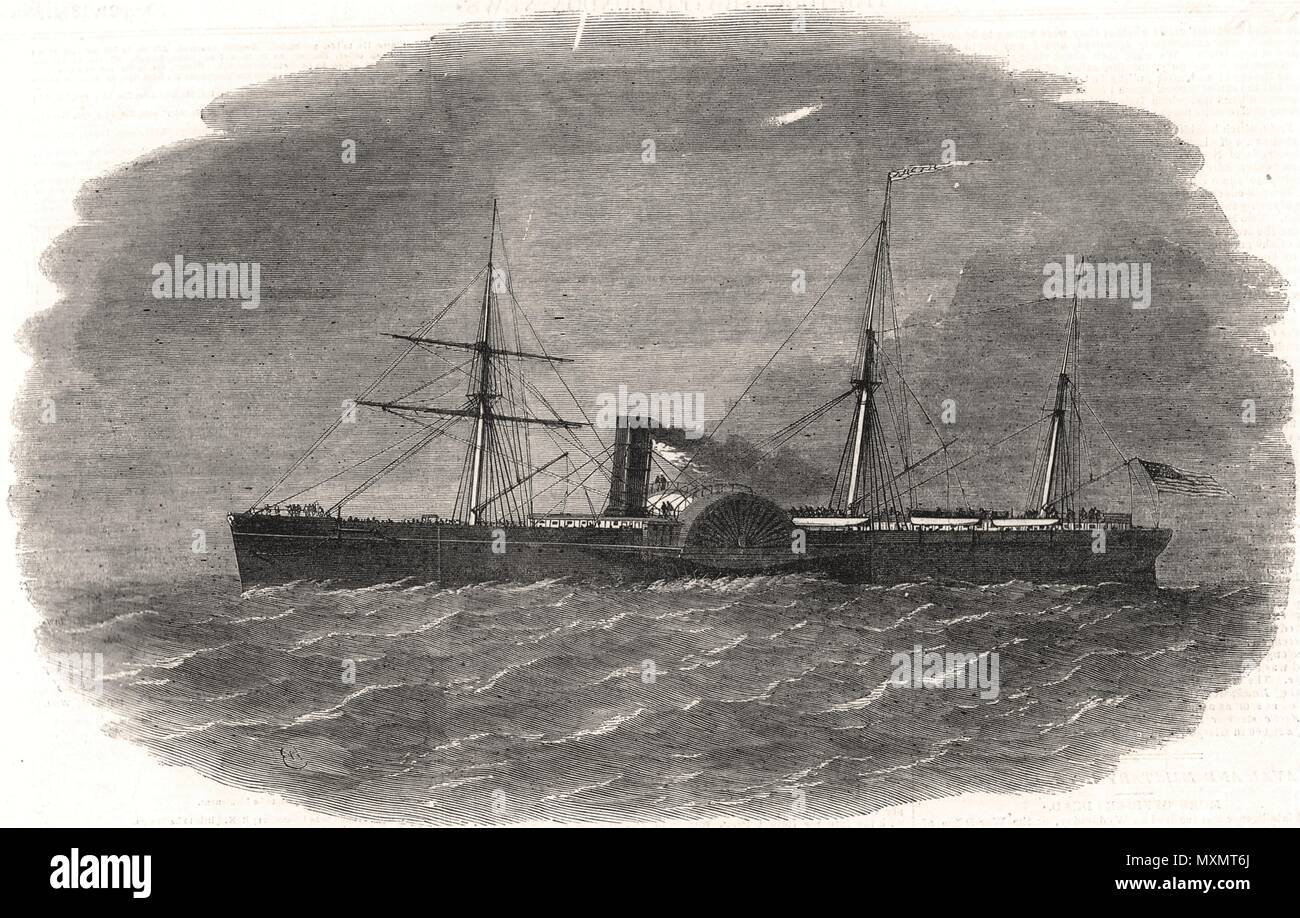 ' The Arctic ' Steam-ship 1854. The Illustrated London News Stock Photo