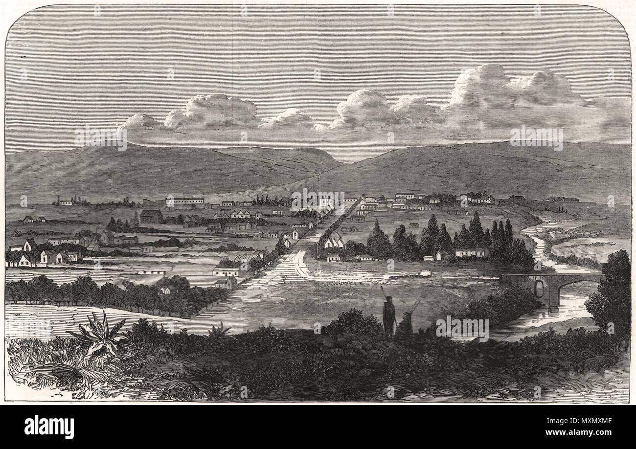 Fort Beaufort, South Africa 1869. The Illustrated London News Stock Photo
