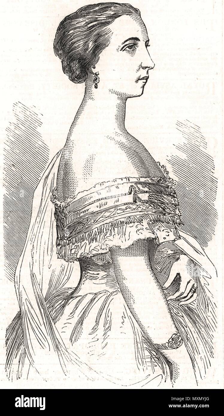 Mlle Titiens, the new Prima Donna at Her Majesty's Theatre. London 1858. The Illustrated London News Stock Photo