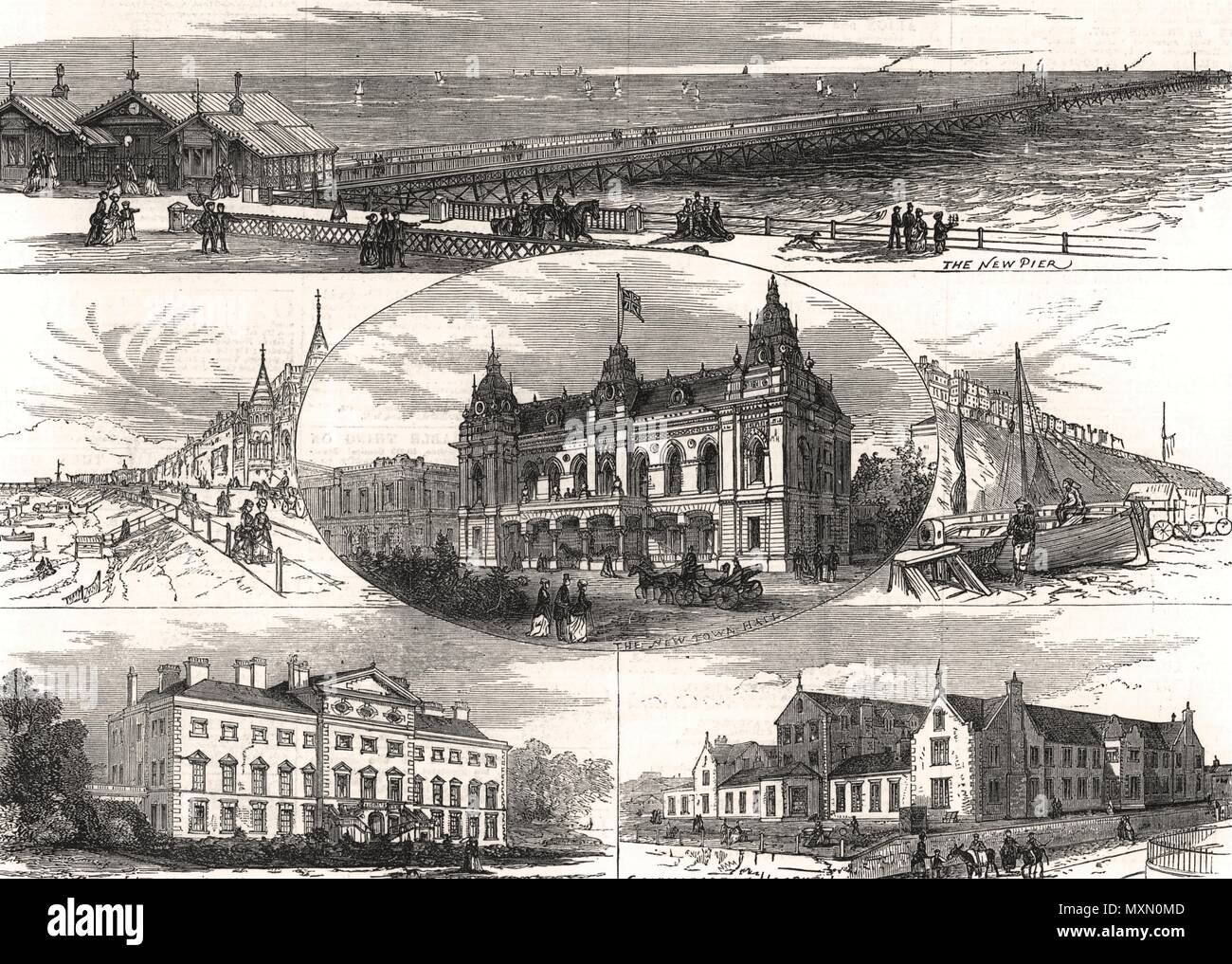 Sketches at Southport, Lancashire 1872. The Illustrated London News Stock Photo