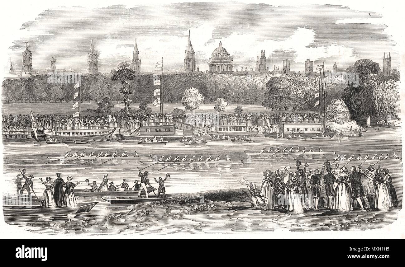 The boat race. London 1844. The Illustrated London News Stock Photo Alamy