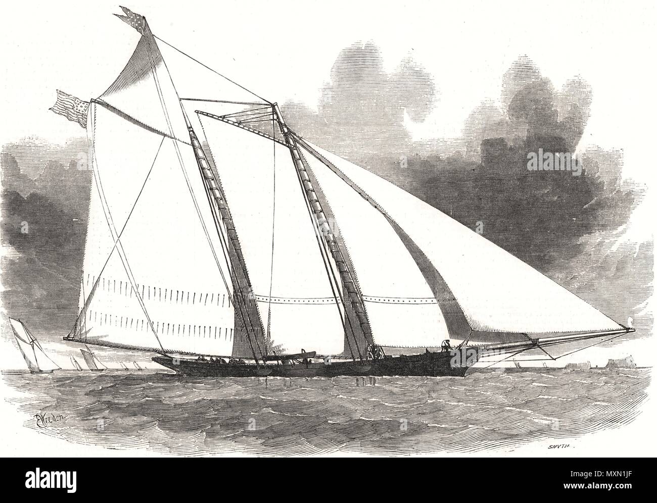 The schooner yacht 