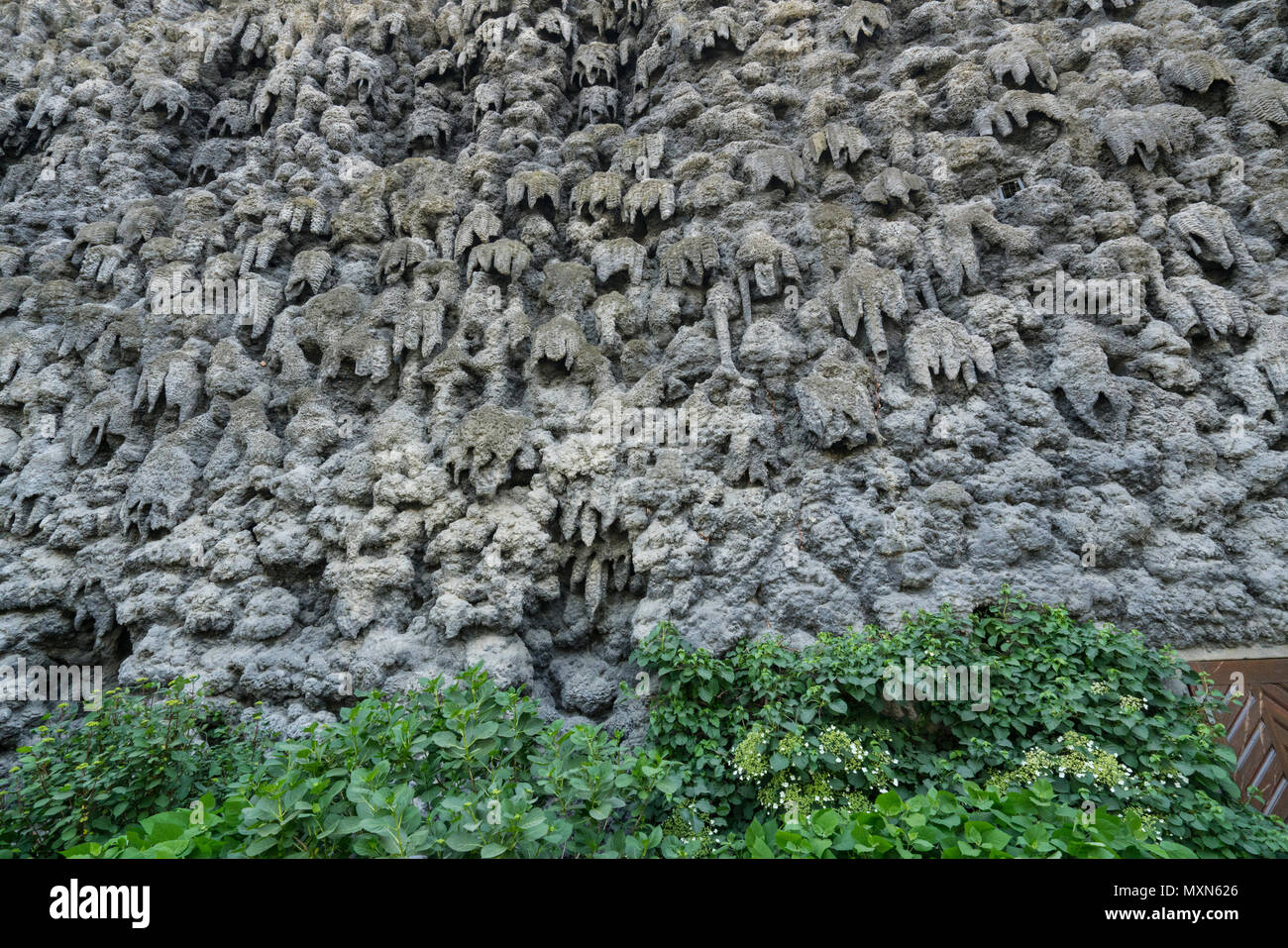 the wall in the garden in Wallestein palace  in Prague, Czech Republic Stock Photo