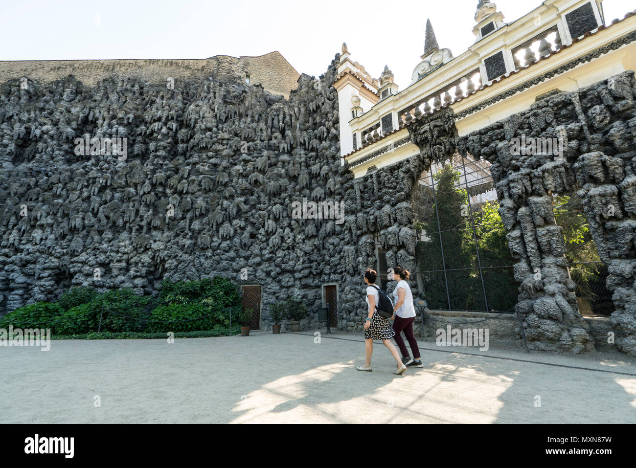 the wall in the garden in Wallestein palace  in Prague, Czech Republic Stock Photo