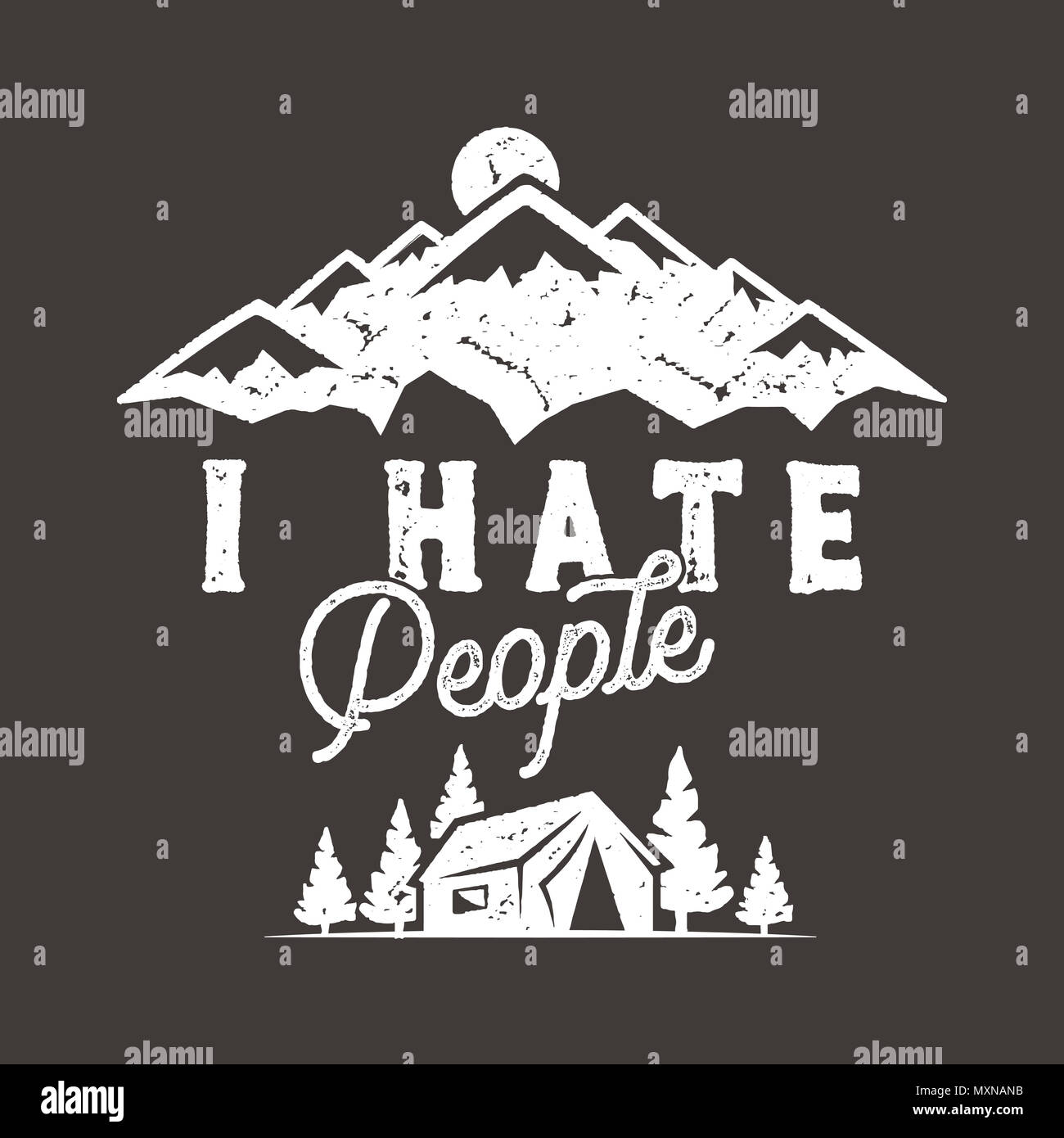Camping I Hate People T-Shirt Mountain Camping Lovers Gift Camping I Hate People T-Shirt Mountain Camping Lovers Gift