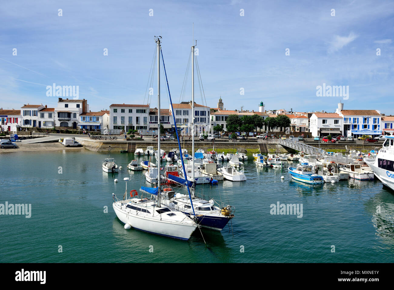 Ile d'Yeu island (north-western France) Port-Joinville Stock Photo - Alamy
