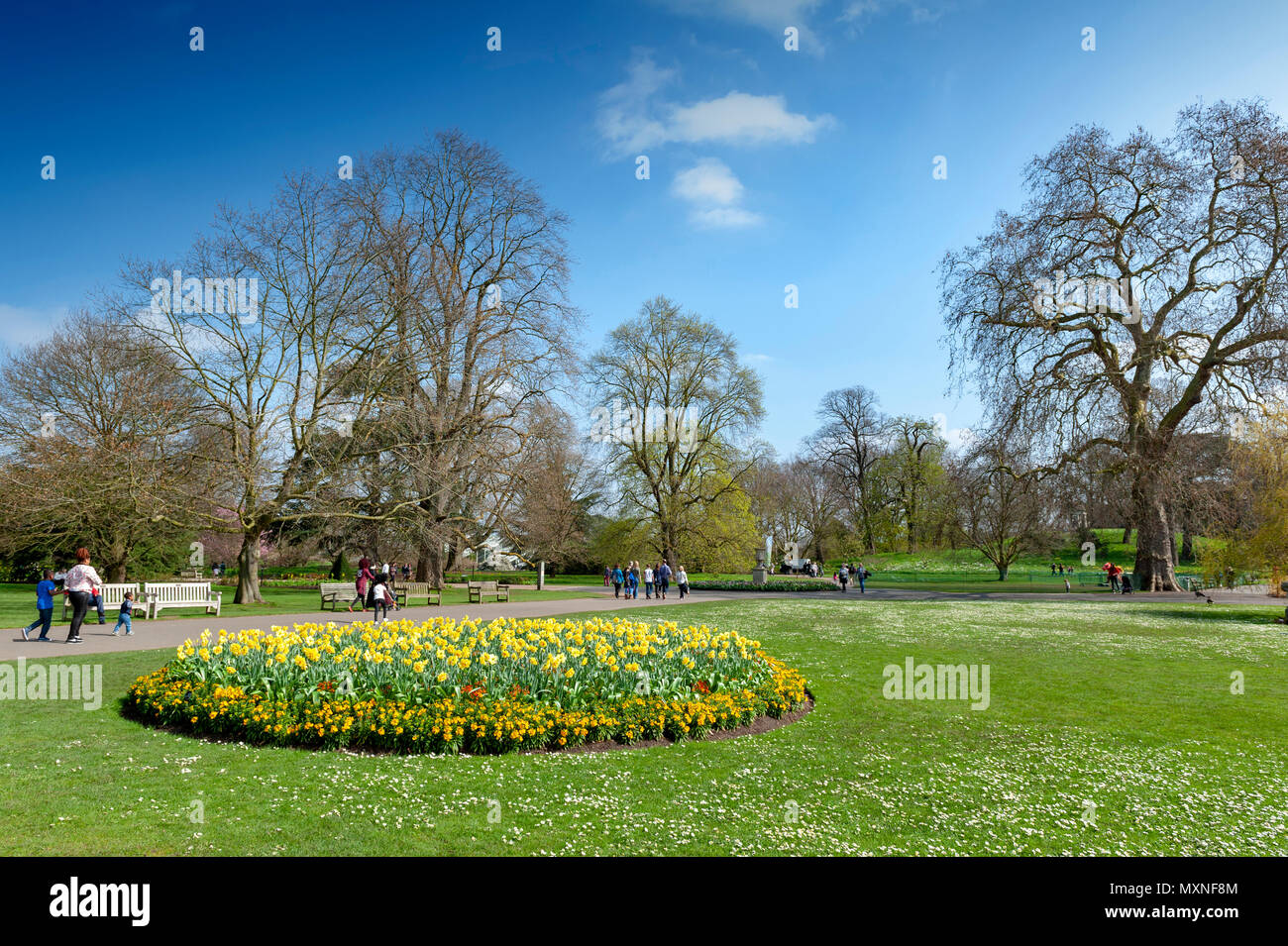 London, UK - April 2018: Summer day at Kew Gardens, a botanical garden in southwest London Stock Photo