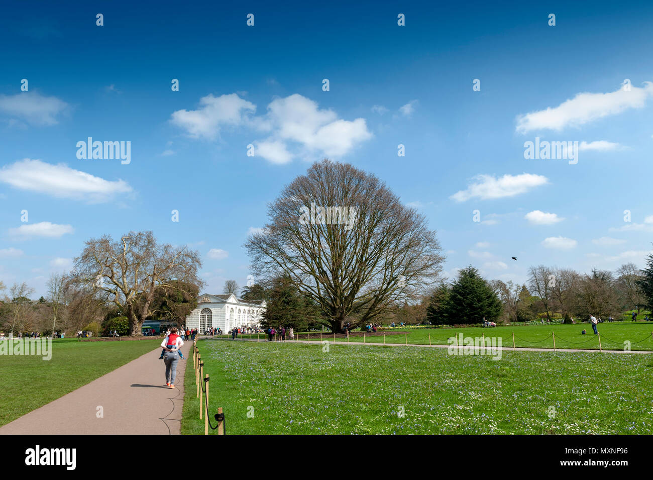 London, UK - April 2018: Summer day at Kew Gardens, a botanical garden in southwest London Stock Photo