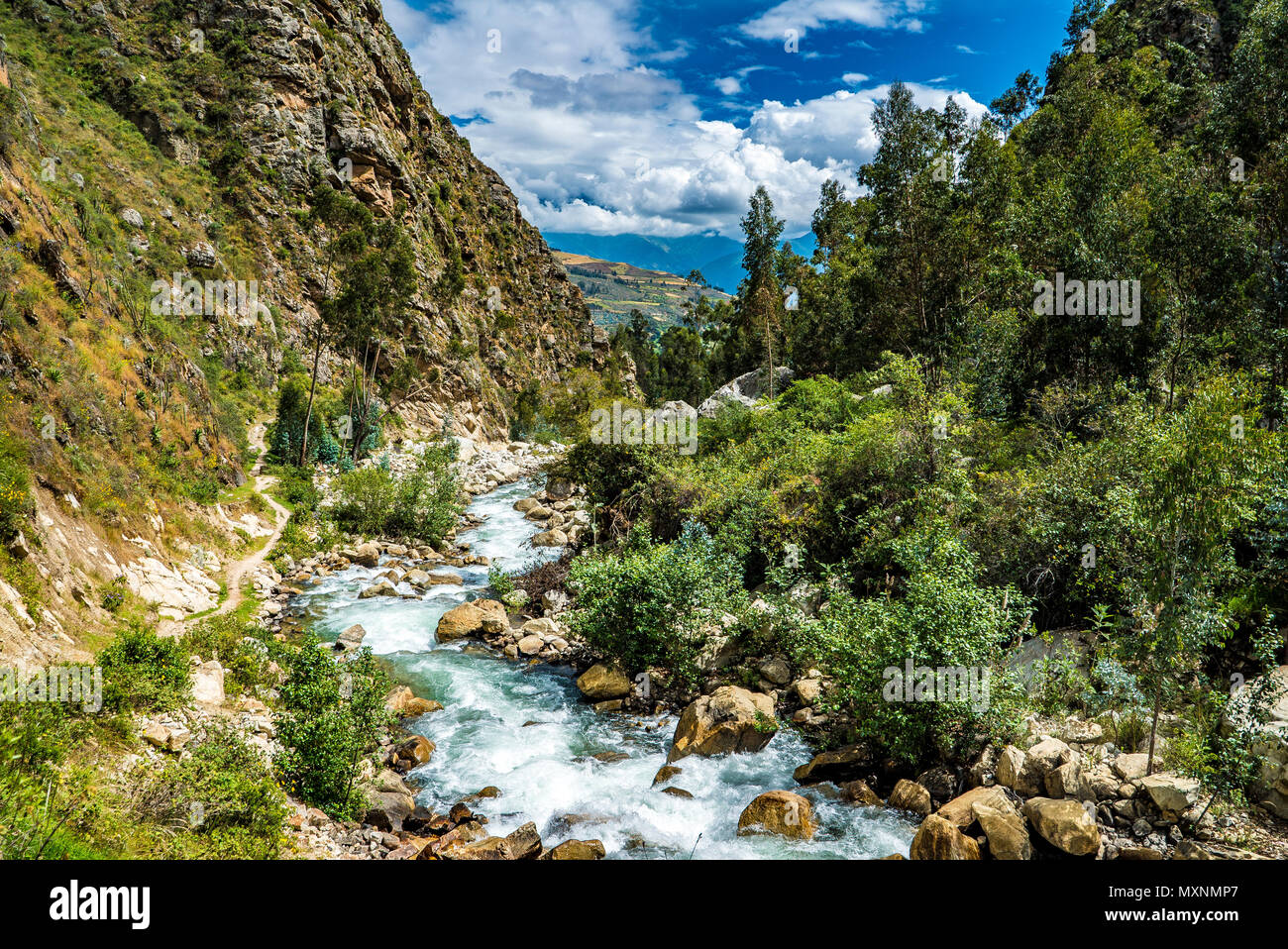 Huaraz Santa Cruz Treking Stock Photo