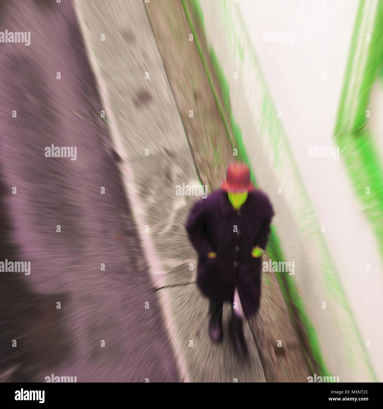 Blurred silhouette man walking in hi-res stock photography and images ...