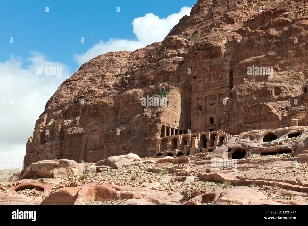 King's Wall, Petra Archaeological Park, Petra, Jordan, Asia Minor / Petra | Koenigswand, Archaeologischer Park Petra, Felsenstadt Petra, Jordanien, Stock Photo