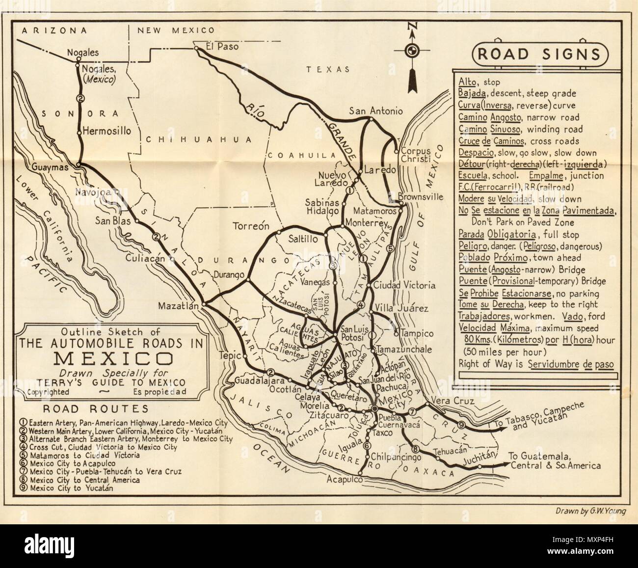 MEXICO MAJOR ROADS.