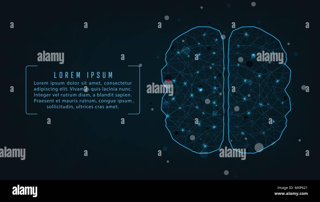 Creative concept of the human brain, vector illustration Stock Vector ...