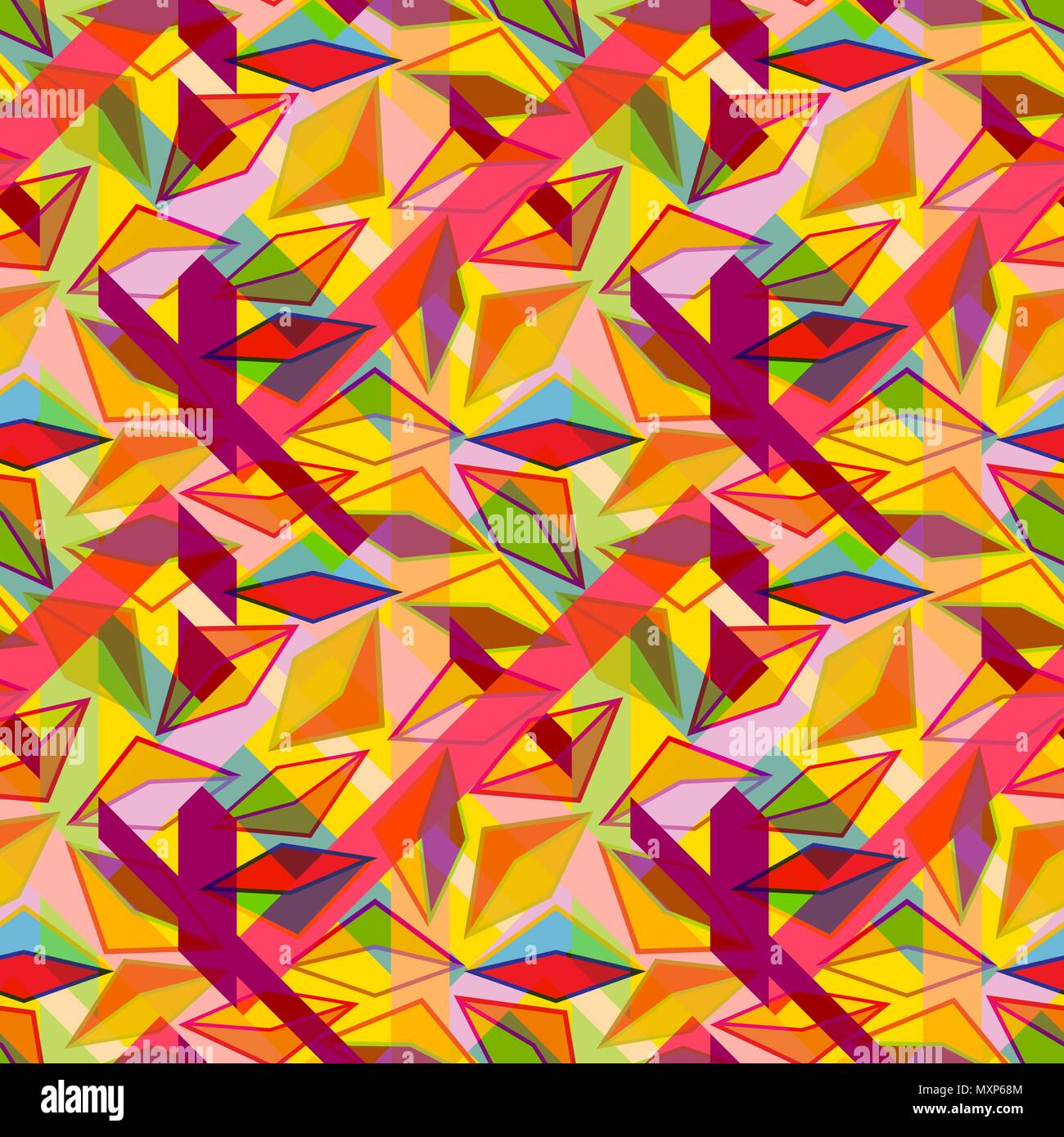 Seamless repeating background from multicolored triangles Stock Vector ...