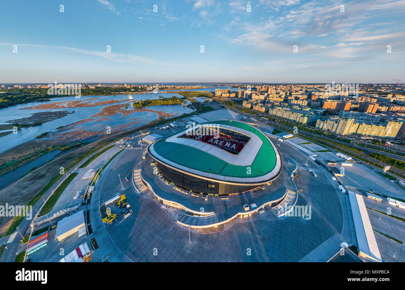 Aerial Image Of Kazan Arena Kazan Russia Stock Photo Alamy